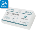 Ein Paket Axisoft Pro Toilettenpapier. Oben links ist ein blaues Viereck mit der Aufschrift 